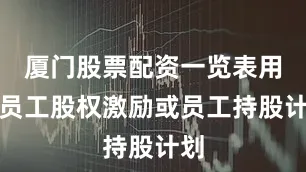 厦门股票配资一览表用于员工股权激励或员工持股计划