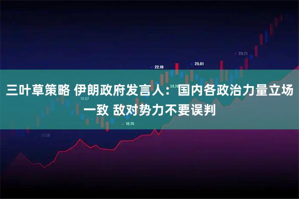 三叶草策略 伊朗政府发言人：国内各政治力量立场一致 敌对势力不要误判